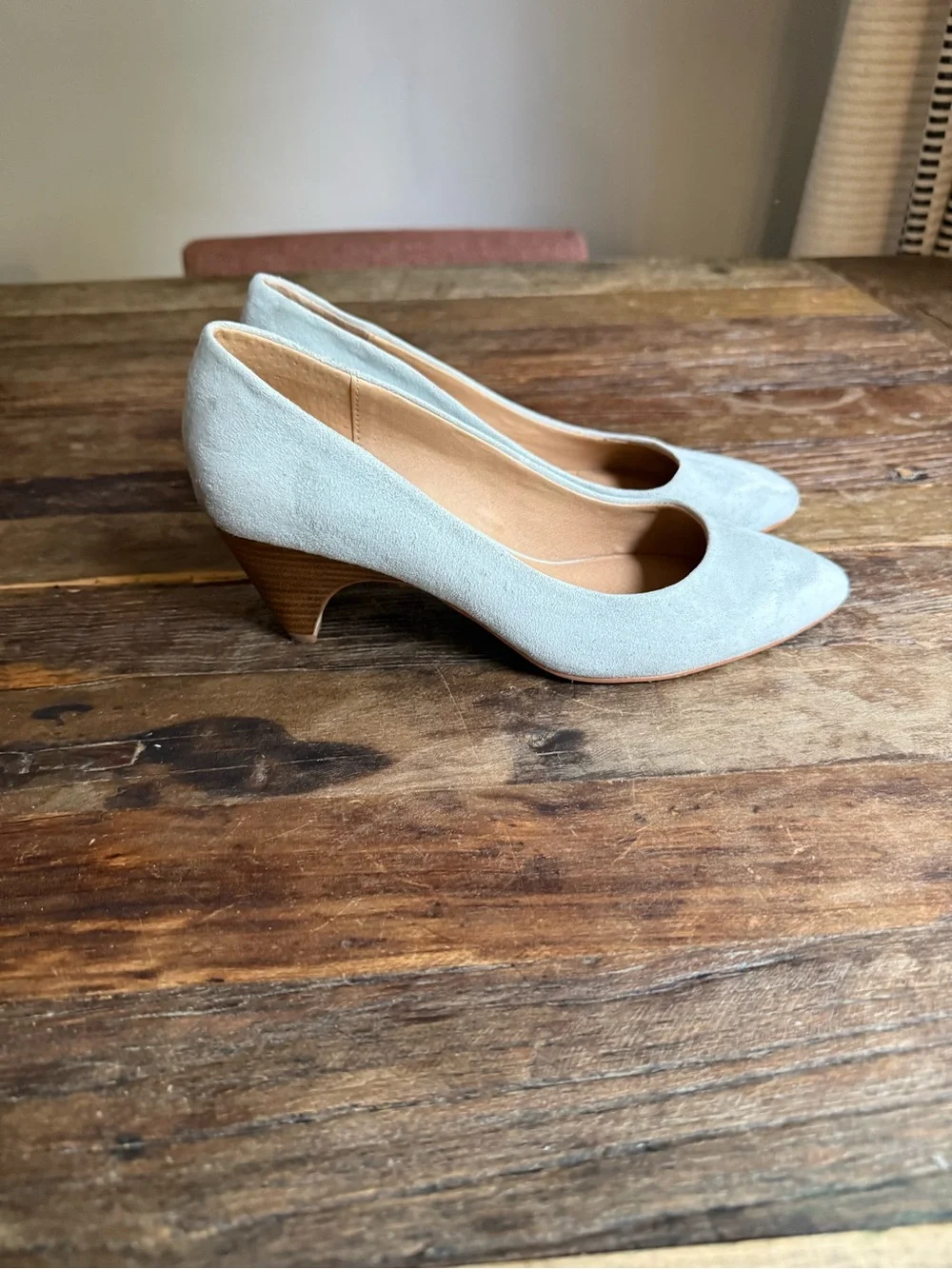 Anthropologie MADE Women's Pointed Toe Pumps in Sage